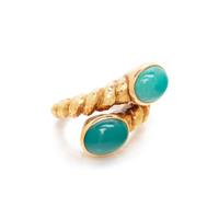 DAVID WEBB, YELLOW GOLD AND TURQUOISE RING