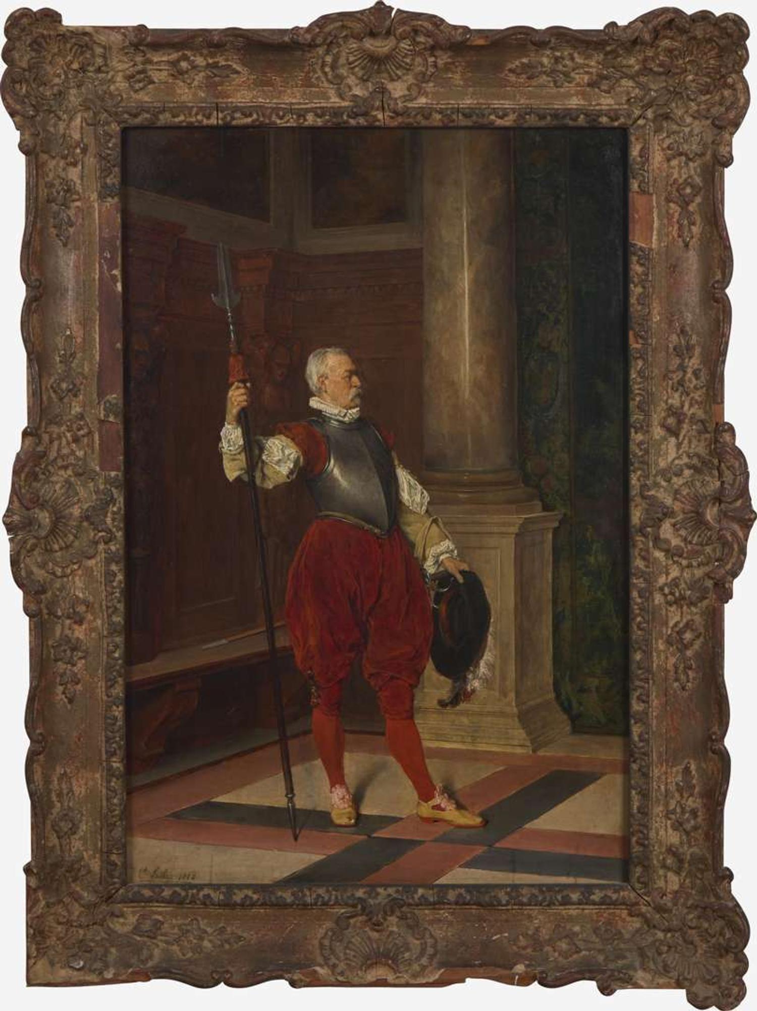 Carl Seiler (German, 1846-1921) - Cavalier with Staff