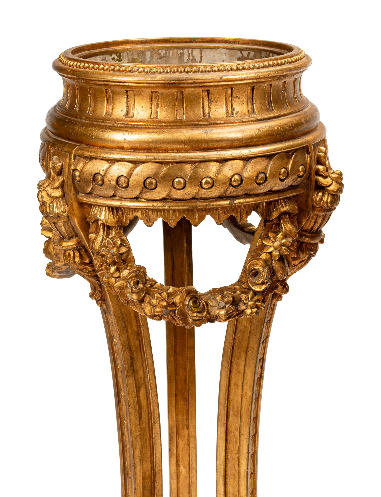 A Pair of Neoclassical Style Giltwood Jardinières