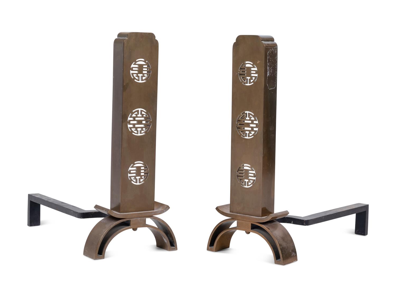 Chinoiserie Andirons