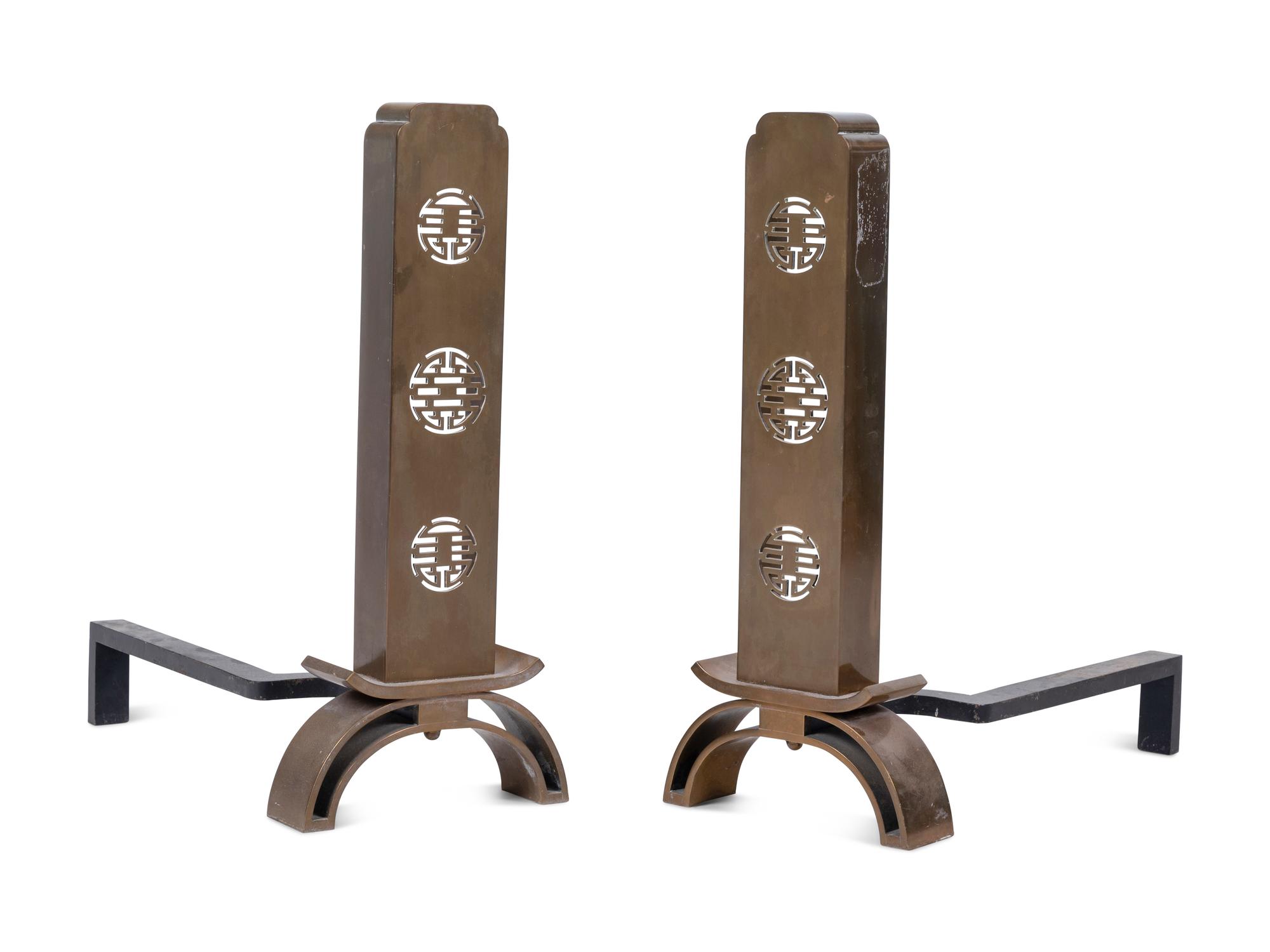 Chinoiserie Andirons