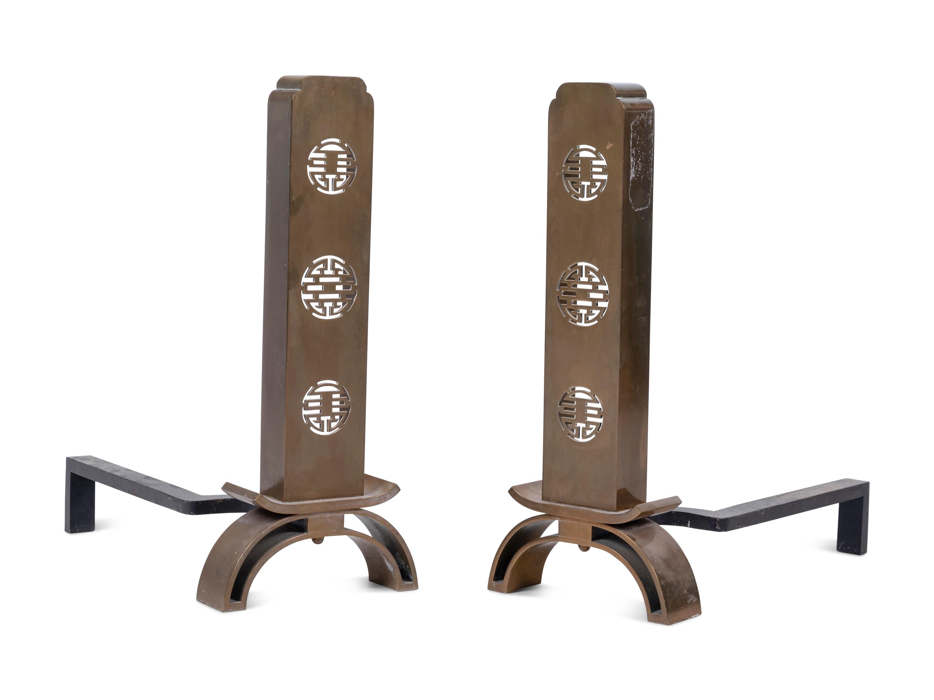 Chinoiserie Andirons