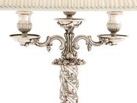 A Pair of American Silver-Plate Three-Light Candelabra Mounted as Lamps