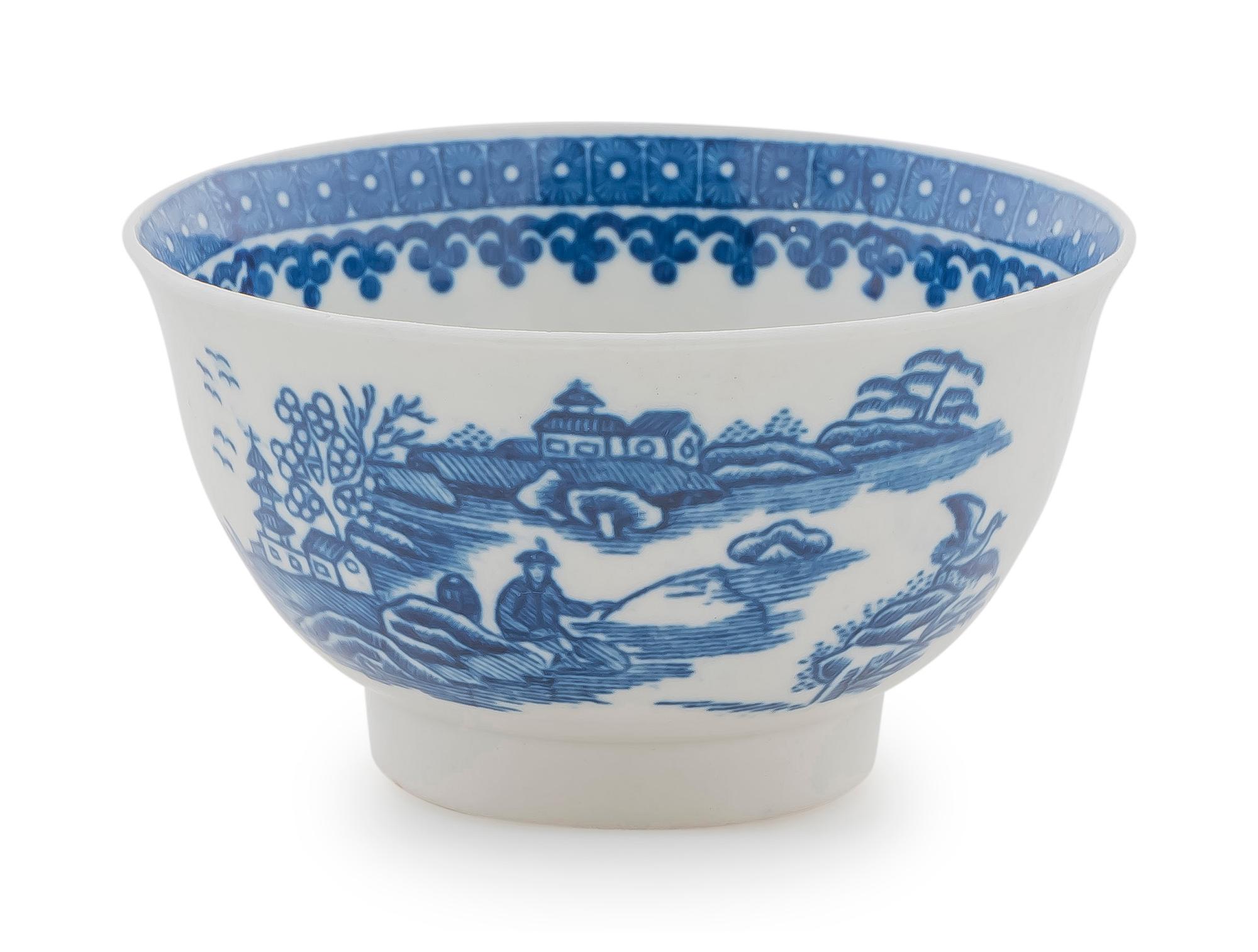 A Worcester Blue and White Porcelain Tea Cup — 1770