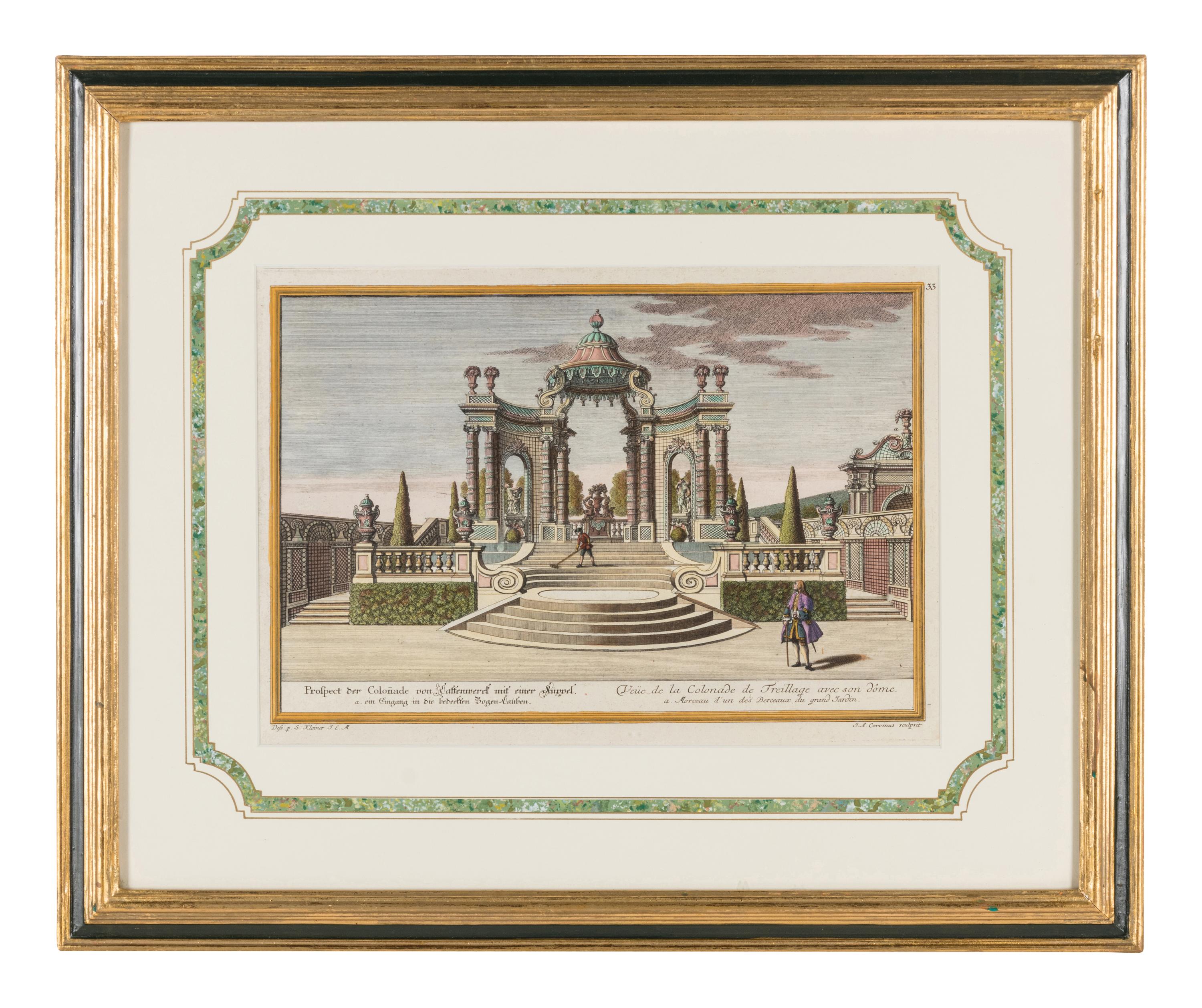 Four German Prints Depicting Gardens — 18TH/19TH CENTURY
