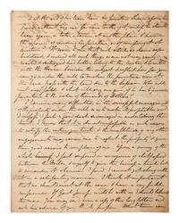 [KENTUCKY - MAMMOTH CAVE]. UNDERWOOD, Joseph Rogers (1791-1876). Autograph letter signed ("J.R. Underwood") to George C. Gwathmey. Tompkinsville, KY, 23 April 1849. 6 pages, 8vo, toned, integral leaf.