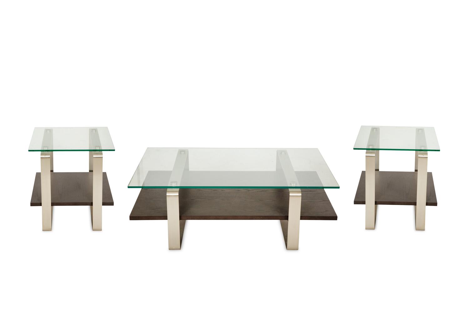Three Modernist Glass-Top Tables