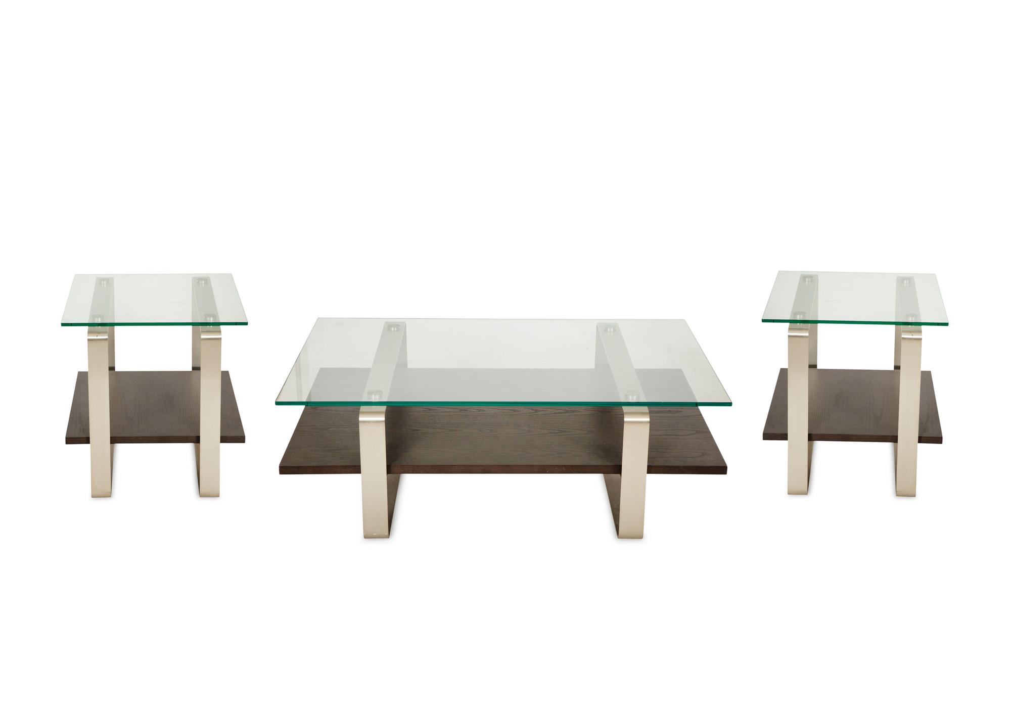 Three Modernist Glass-Top Tables