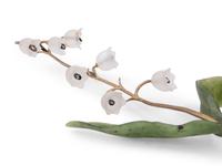An Important Cartier Carved Rock Crystal, Aventurine and Moonstone Lily of the Valley Flower Study