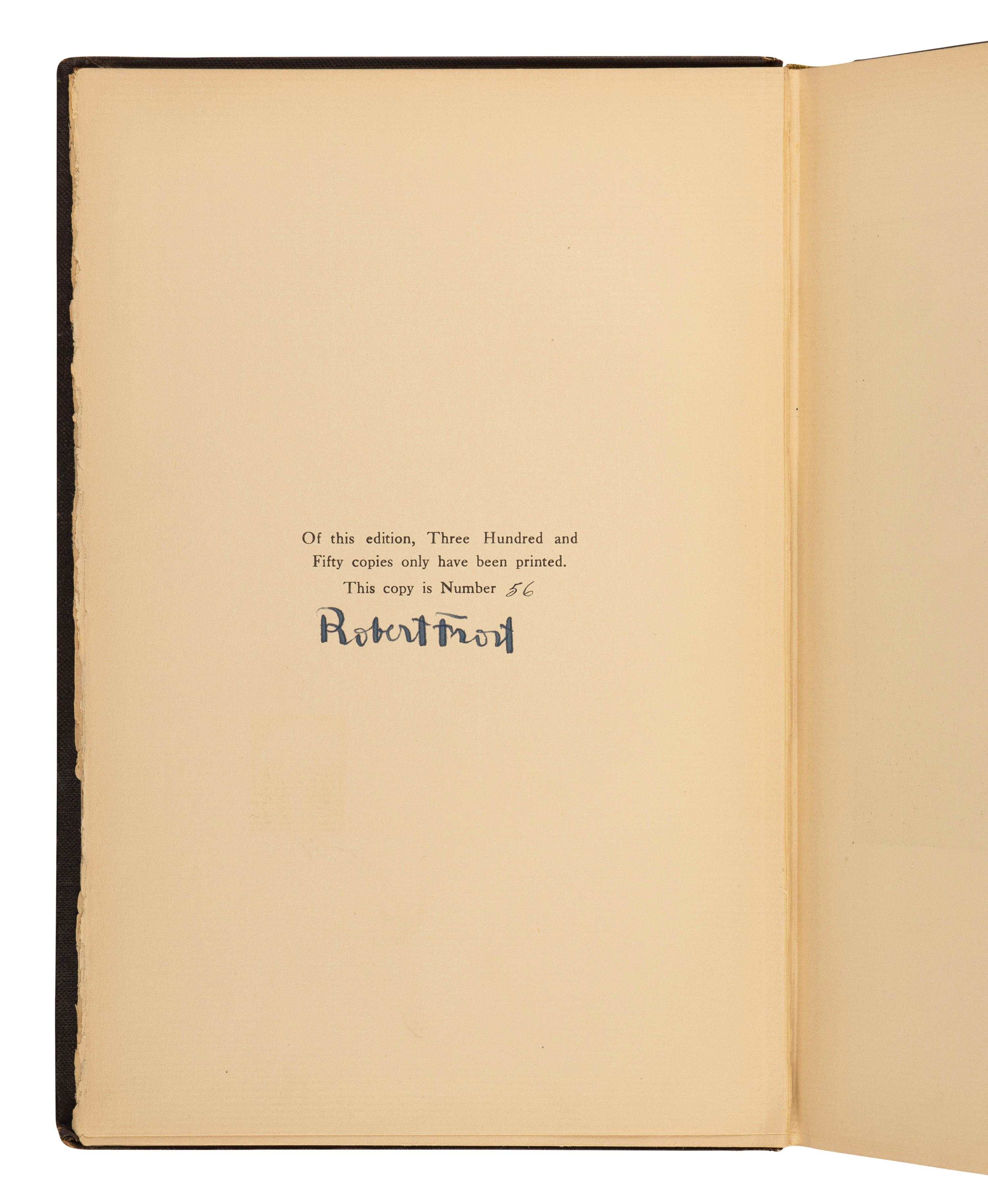 FROST, Robert (1874-1963). New Hampshire . New York: Henry Holt & Company, 1923.