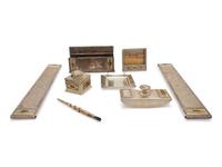 A Tiffany Studios Eight-Piece Desk Set