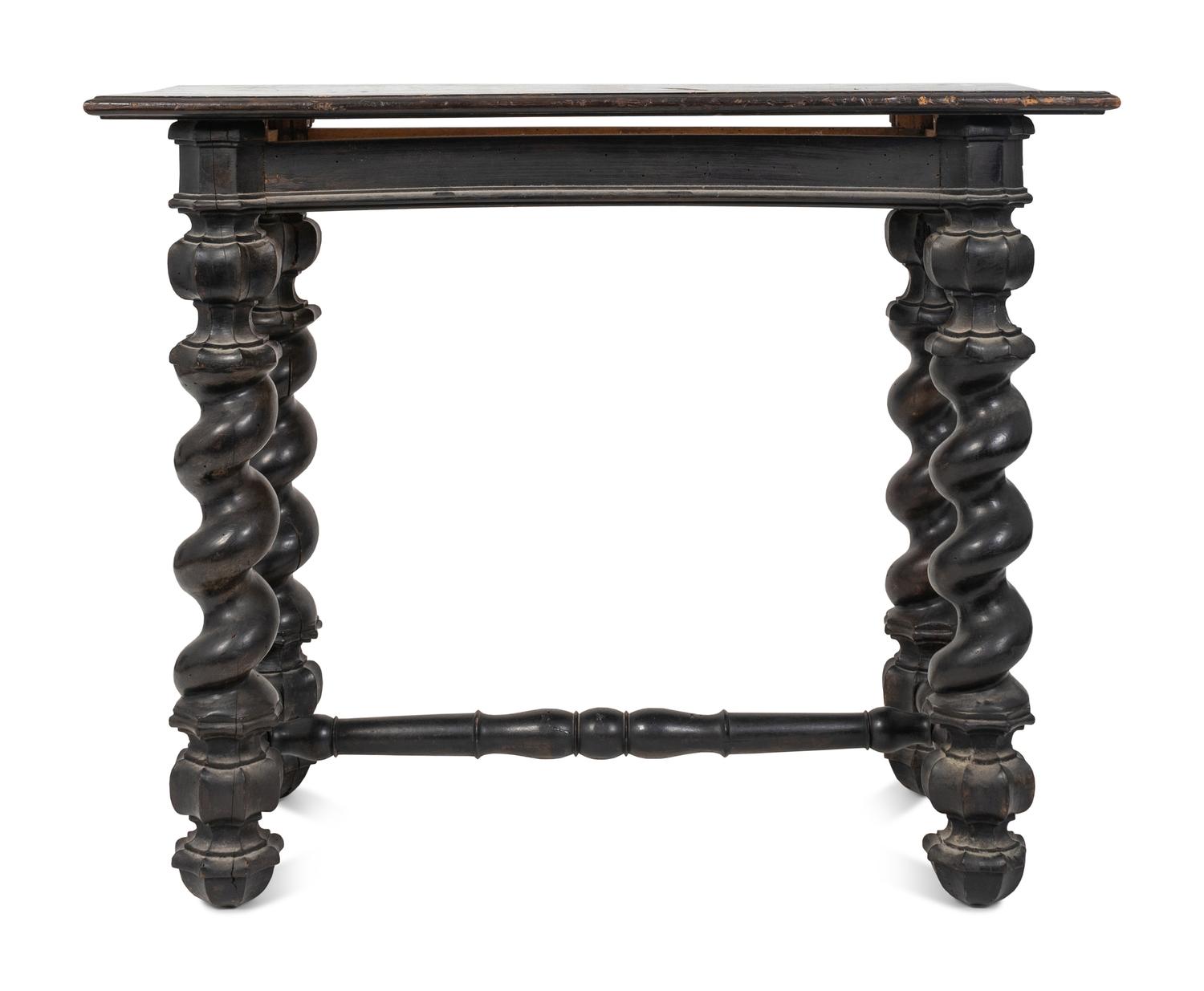 An Italian Baroque Style Walnut Table — 18TH CENTURY