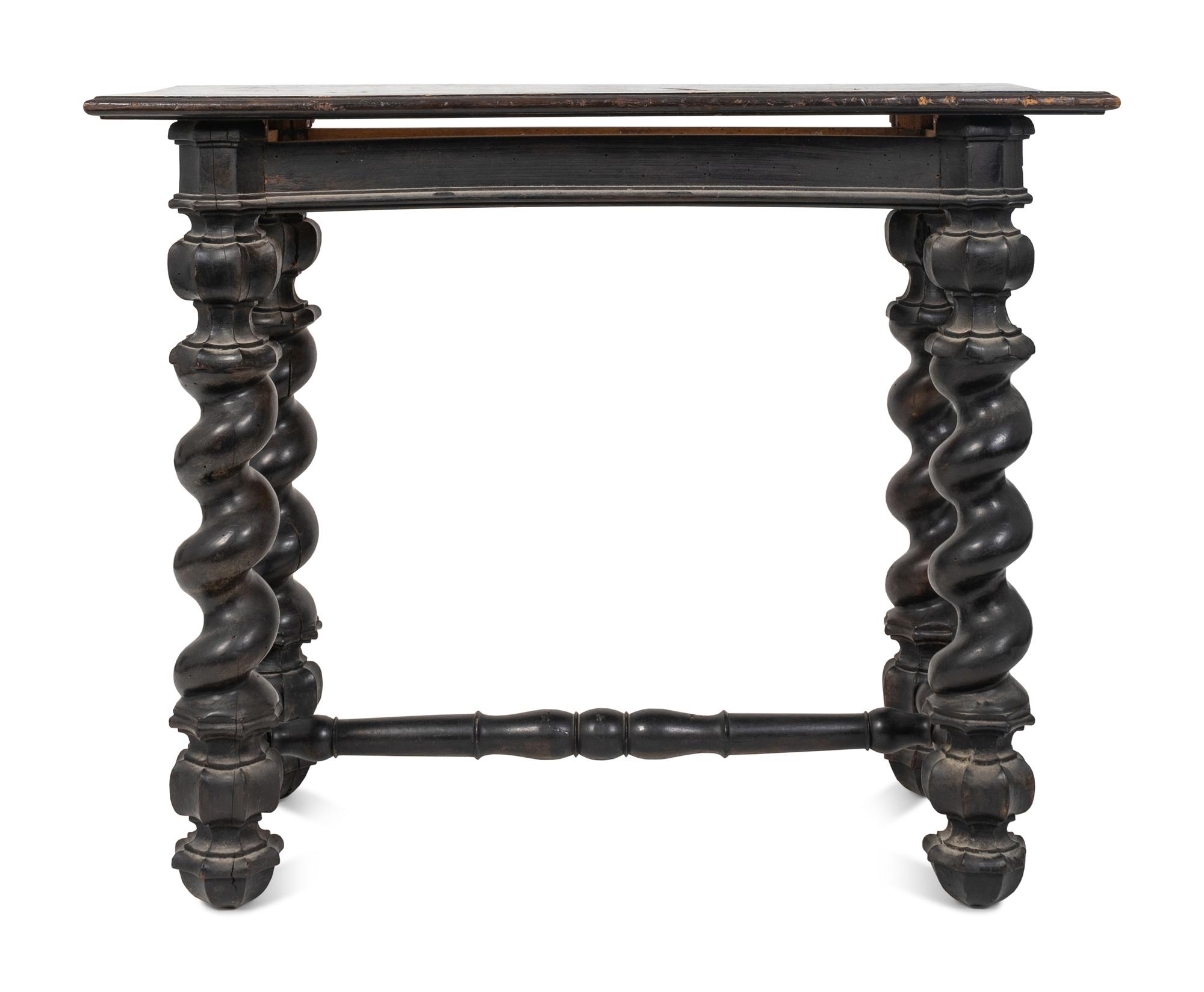 An Italian Baroque Style Walnut Table — 18TH CENTURY
