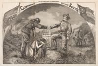 [ENSLAVEMENT & ABOLITION - CIVIL WAR]. [NAST, Thomas (1840-1902), artist]. Compromise With the South if McClellan is President . N.p., ca 1864.