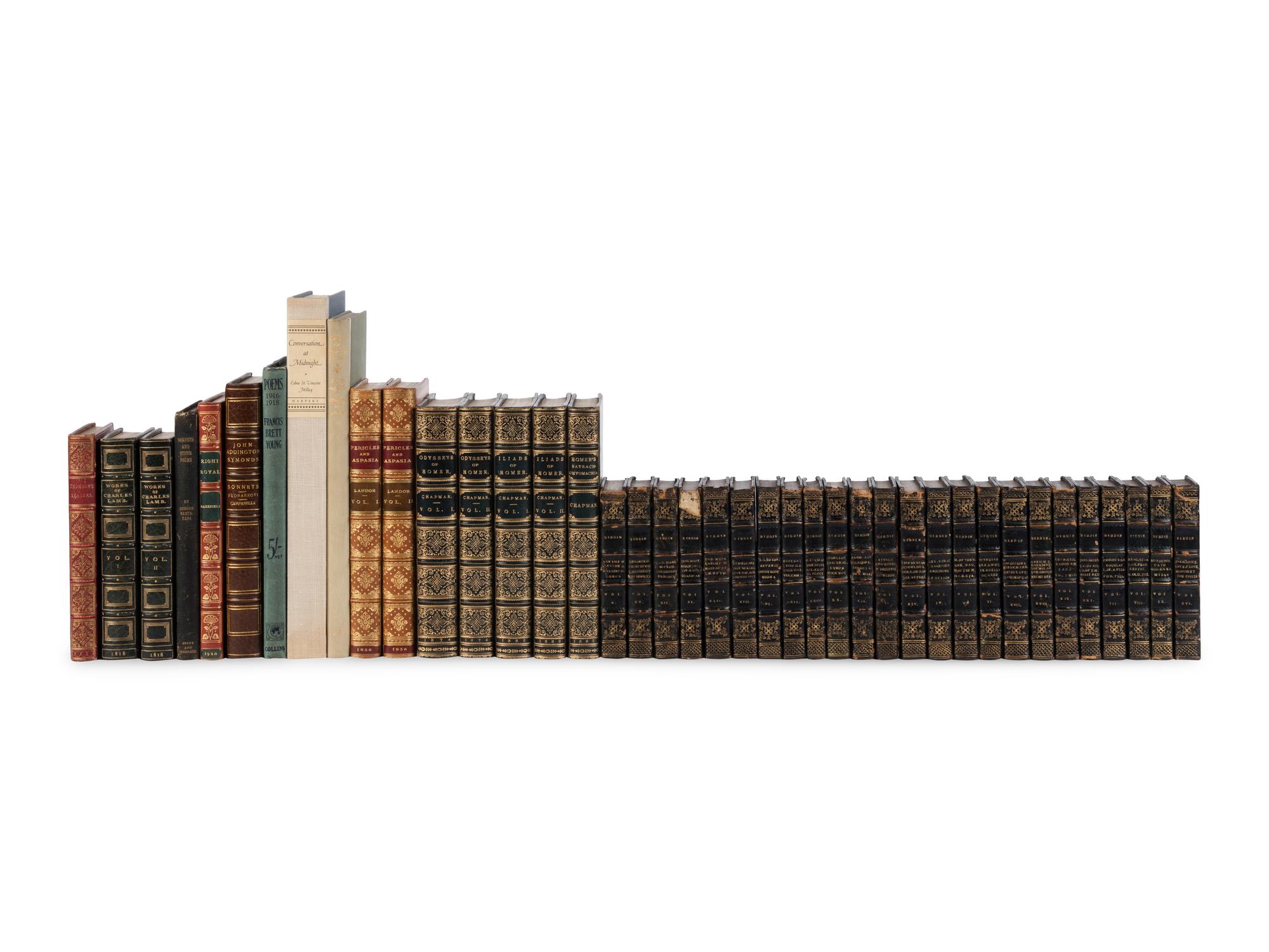 [THEATRE AND POETRY]. A group of 13 works in 40 volumes, comprising:
