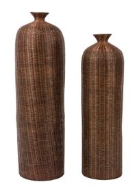 A Pair of Japanese Woven Fishing Baskets Height of taller 48 inches. — 20TH CENTURY
