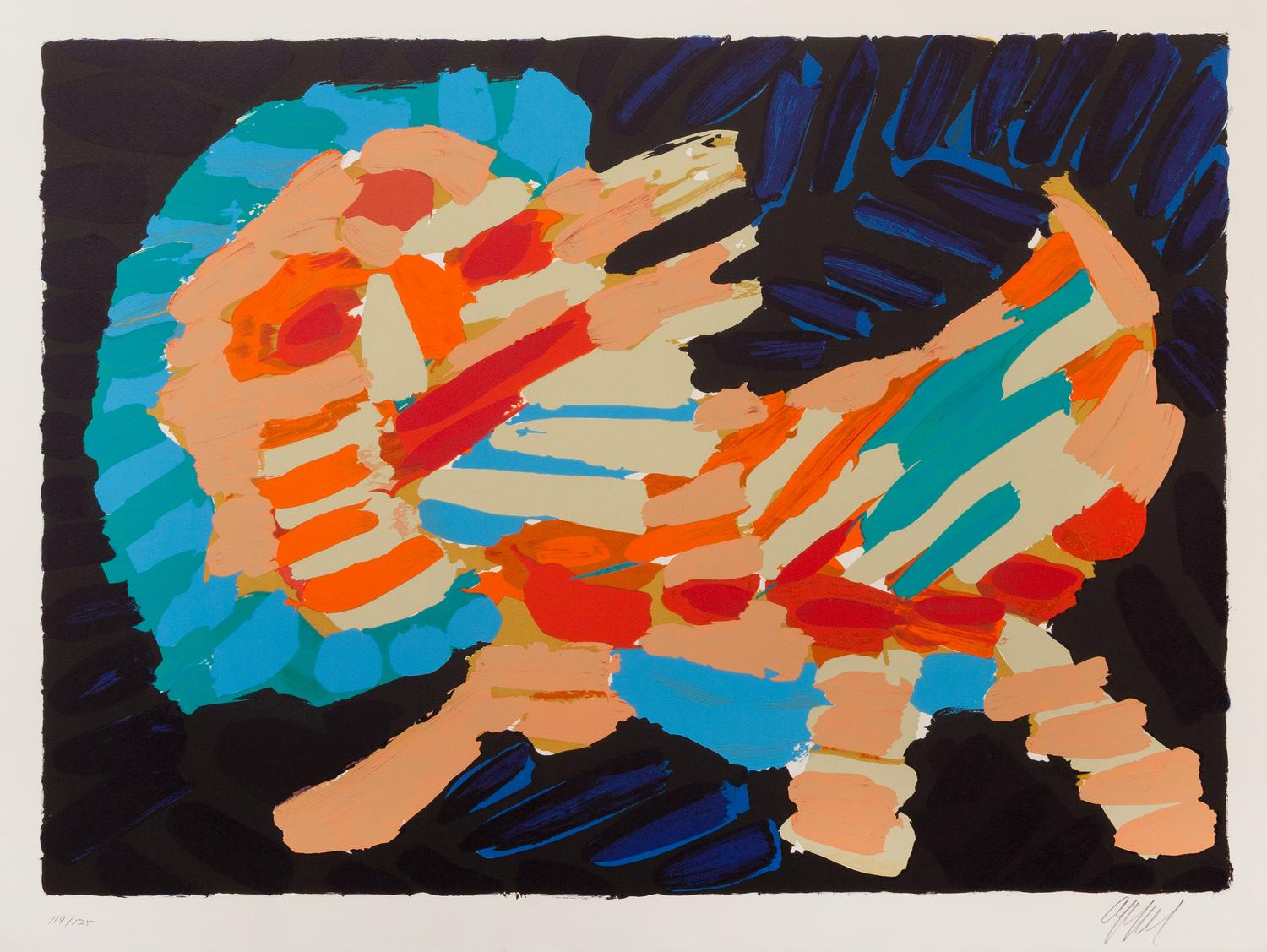 Karel Appel, (Dutch, 1921-2006), Cats, 1978 (complete portfolio of 17 lithographs with case)
