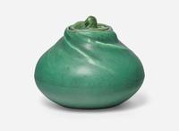 Anna Marie Valentien for Rookwood Pottery, Modeled Mat Z-line Inkwell