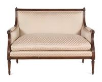 A Louis XVI Style Walnut Settee