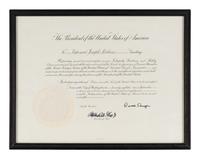 [PERKINS, Edward Joseph (1928-2020)]. A group of 9 documents or photographs by Presidents Nixon, Reagan, or Bush to Perkins, presumably with secretarial or facsimile signatures, including: