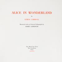 (LAURENCIN, MARIE) CARROLL, LEWIS. Alice in Wonderland. Black Sun Press, 1930.