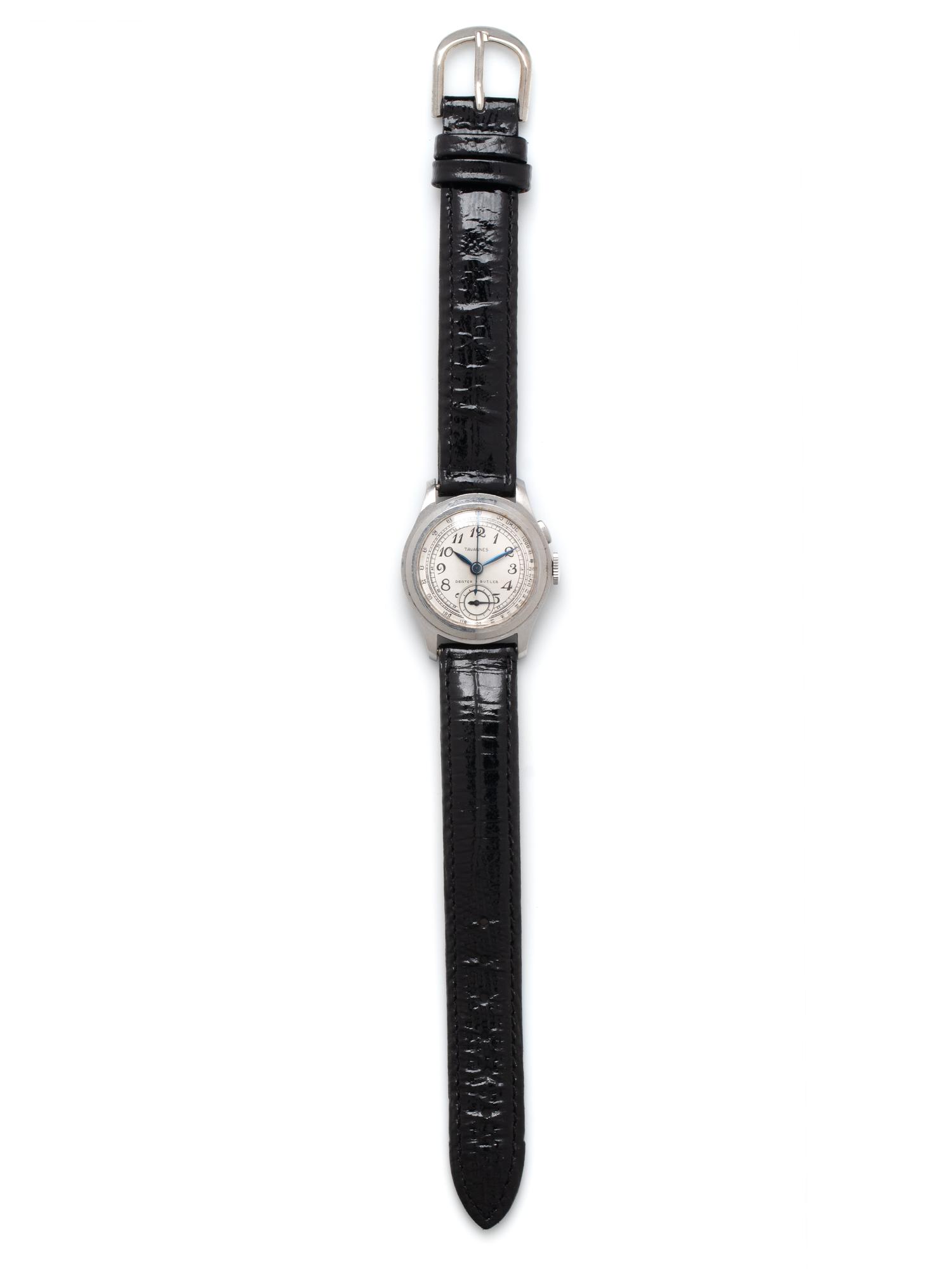 TAVANNES, VINTAGE, STAINLESS STEEL CHRONOGRAPH WRISTWATCH