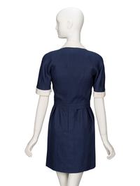 Chanel, Navy Linen Dress Suit