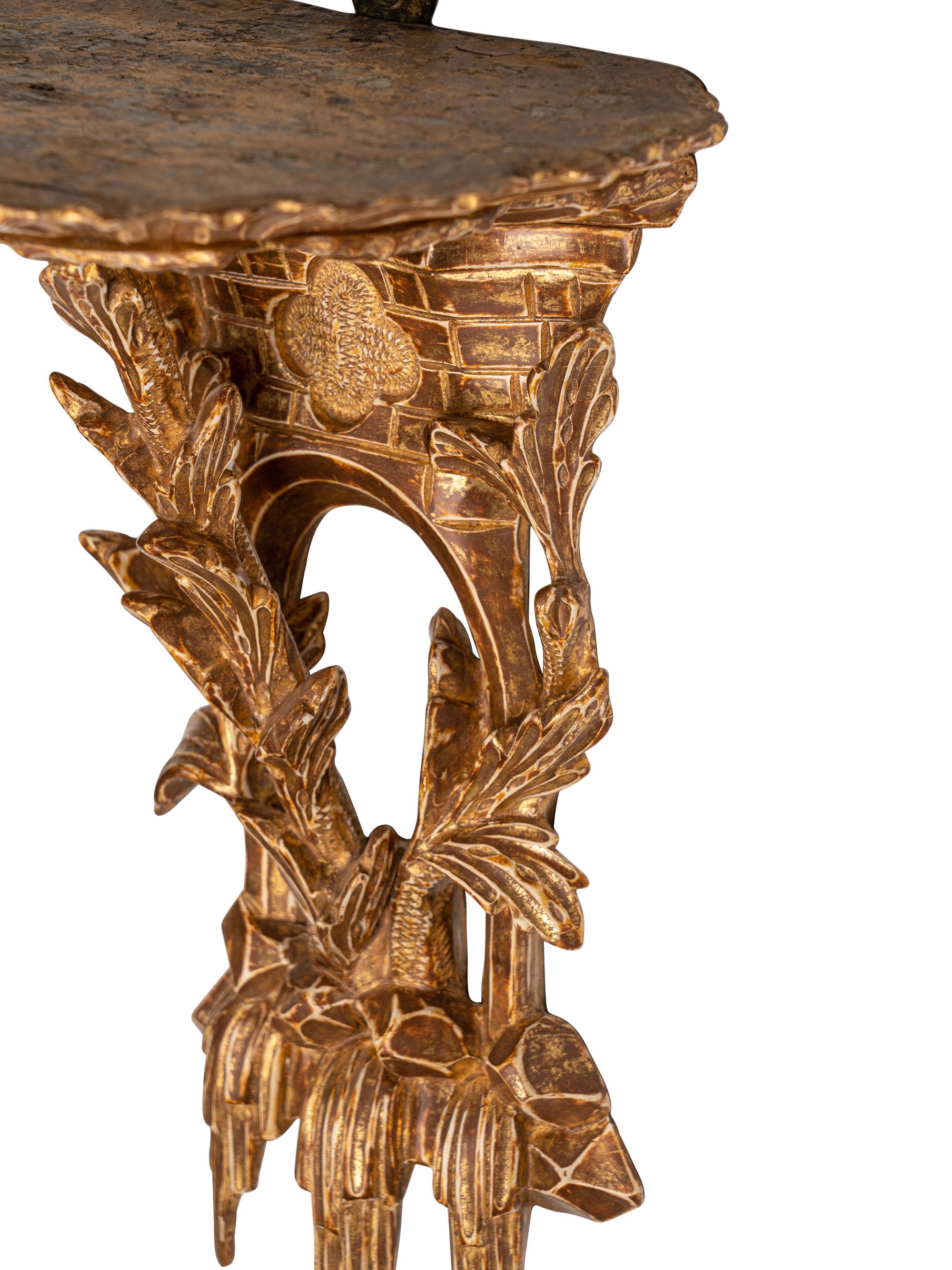A Pair of George III Giltwood Wall Brackets