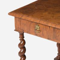A William & Mary oyster-veneered walnut side table circa 1700