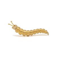 HENRY DUNAY, DIAMOND AND YELLOW GOLD CATERPILLAR BROOCH