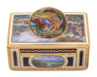 A Continental Enameled Singing Bird Automaton Box