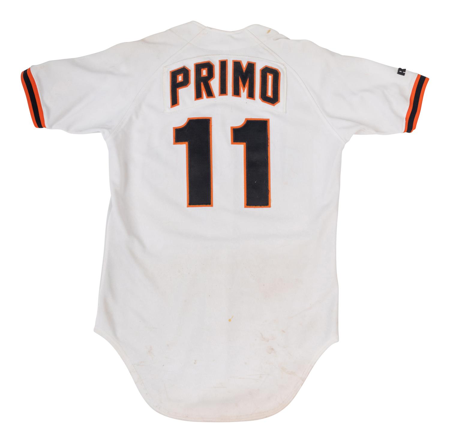 A Benicio Del Toro Screen Worn San Francisco Giants Primo Jersey Movie Prop from "The Fan"