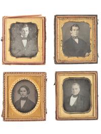 [EARLY PHOTOGRAPHY]. 33 sixth plate daguerreotypes of men, incl. example by HALE.