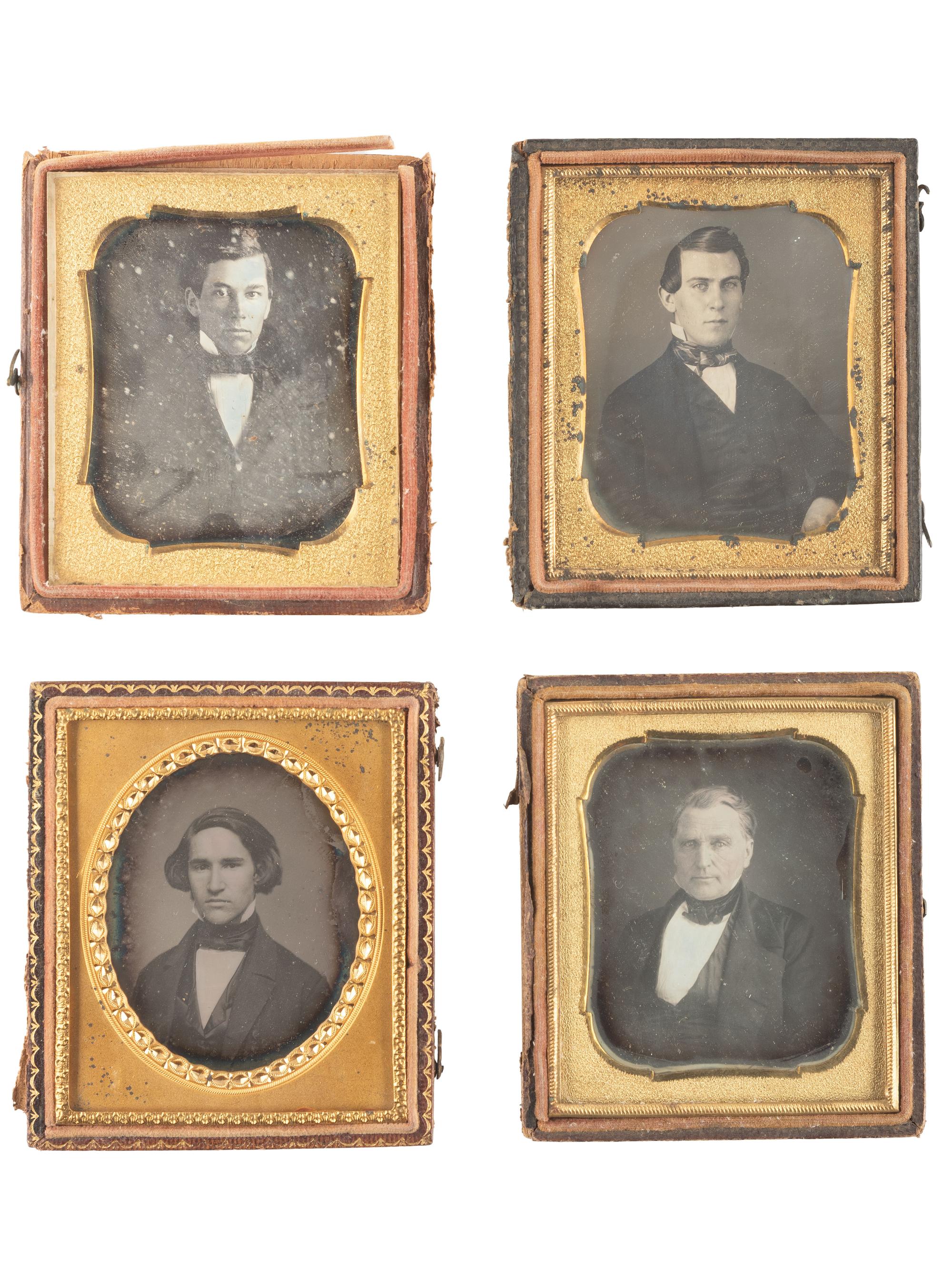 [EARLY PHOTOGRAPHY]. 33 sixth plate daguerreotypes of men, incl. example by HALE.