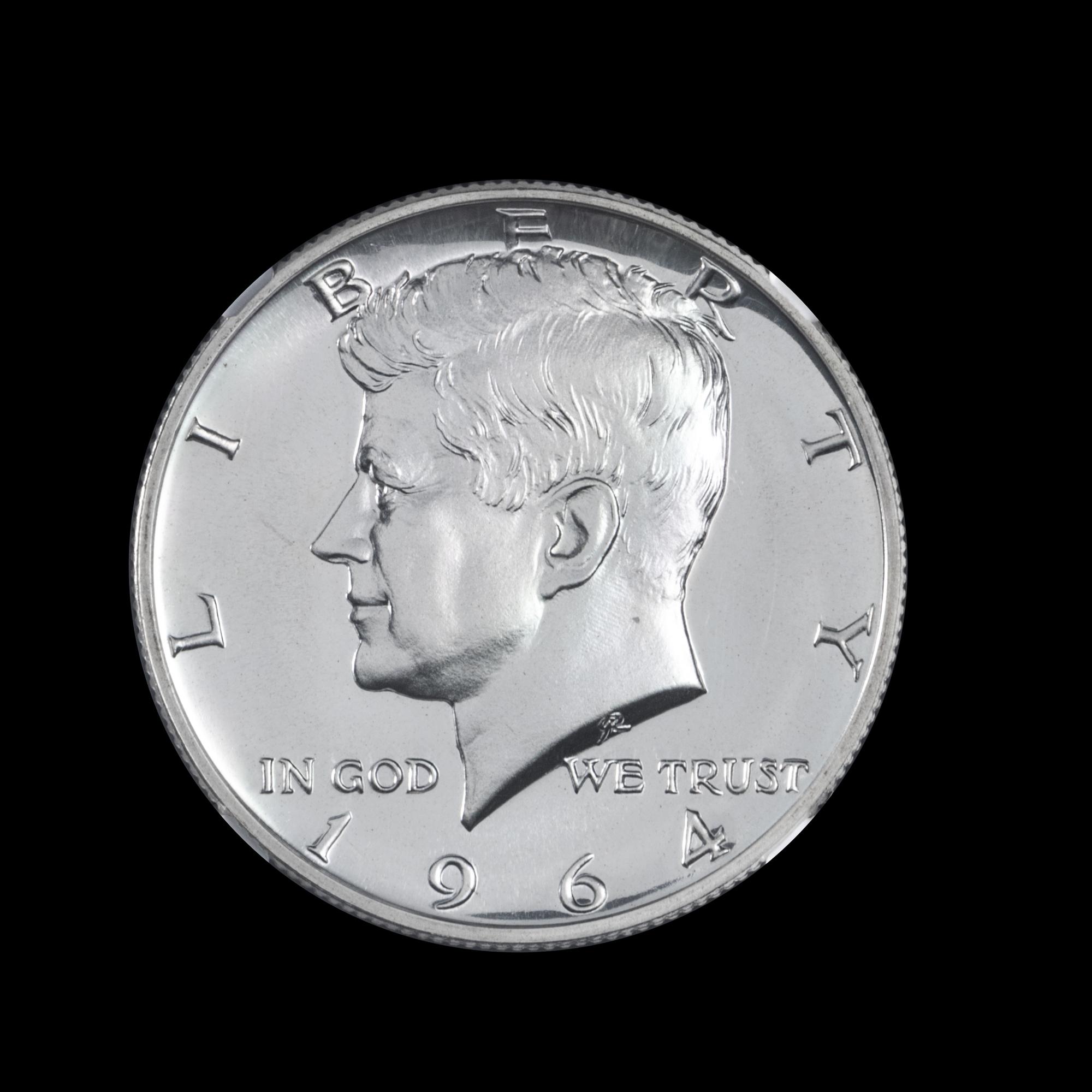 A United States 1964 Kennedy 50c Proof Coin — NGC graded PF67 Cameo