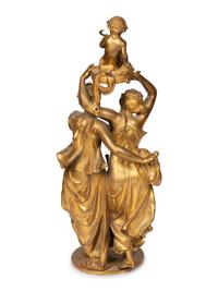 A French Gilt Bronze Figural Group