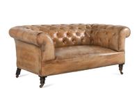 A Leather Upholstered Chesterfield Sofa