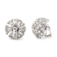 CANTAMESSA, DIAMOND 'SOFFIONI WHITE' EARCLIPS