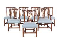 A Set of Eight George III Style Mahogany Dining Chairs