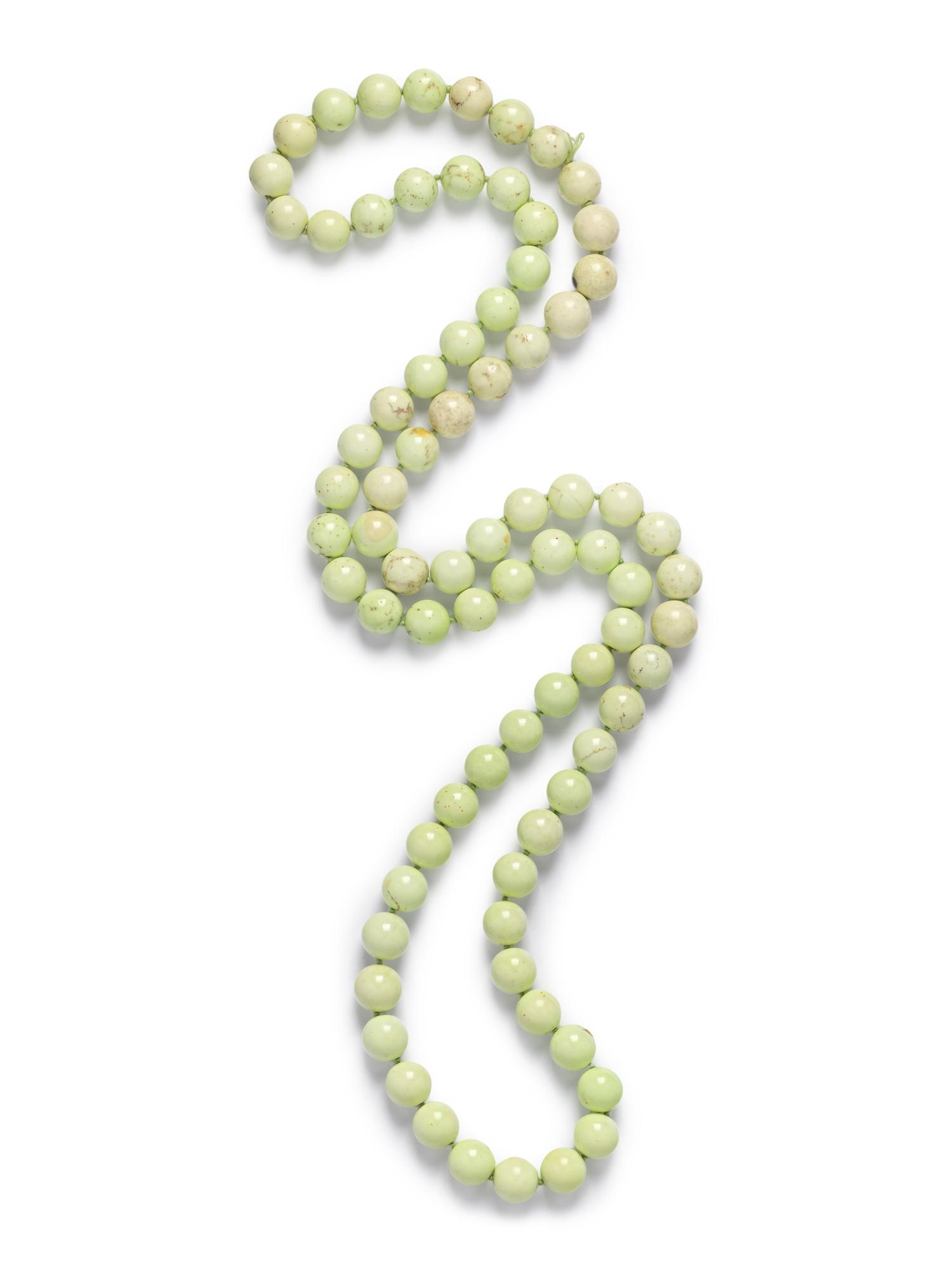 CITRON CHRYSOPRASE BEAD NECKLACE