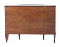 An English Mahogany, Satinwood and Porcelain-Mounted Console Cabinet
