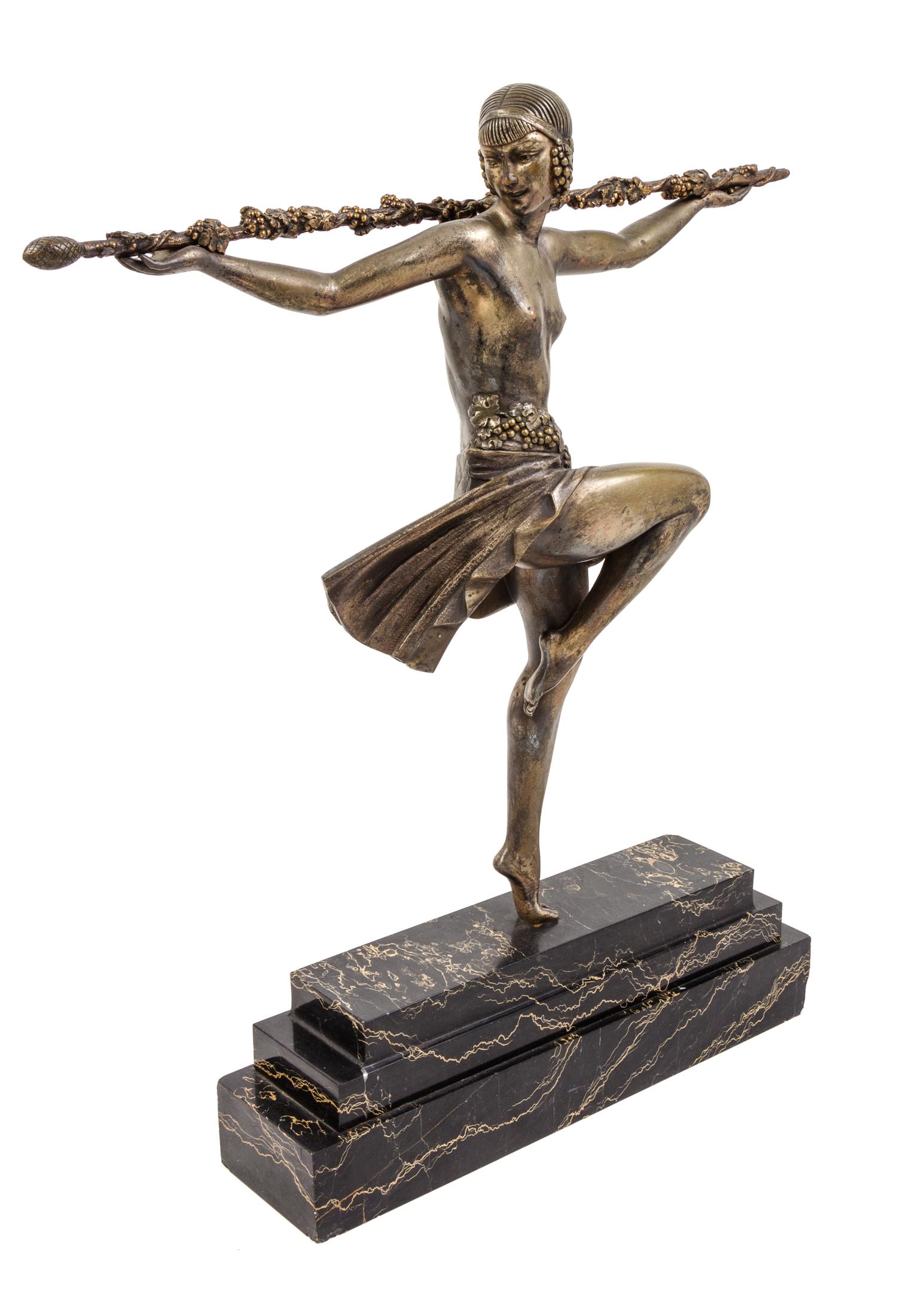 A French Bronze Figure, Pierre Le Faguays (1892-1935) Height 22 1/4 x width 19 3/4 inches.