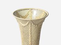 A Rare Wedgwood Imperial Queensware Footed Vase and Liner, UK, circa 1875