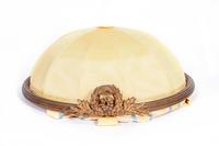 A Louis XVI Style Gilt Metal and Silk Bed Crown — 19TH/20TH CENTURY