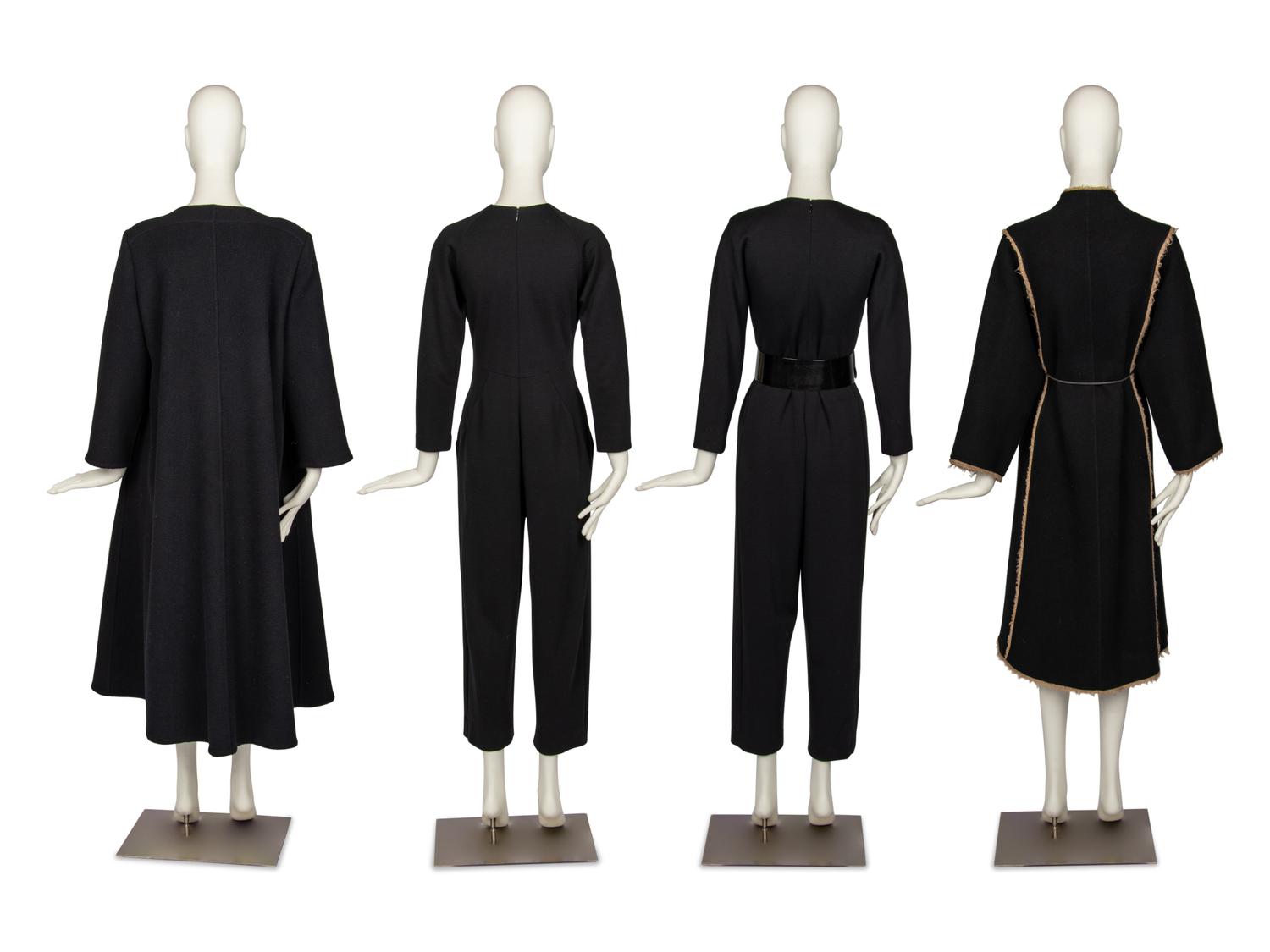 Four Geoffrey Beene Items: Two Coats & Two Jumpsuits, 1980-90s