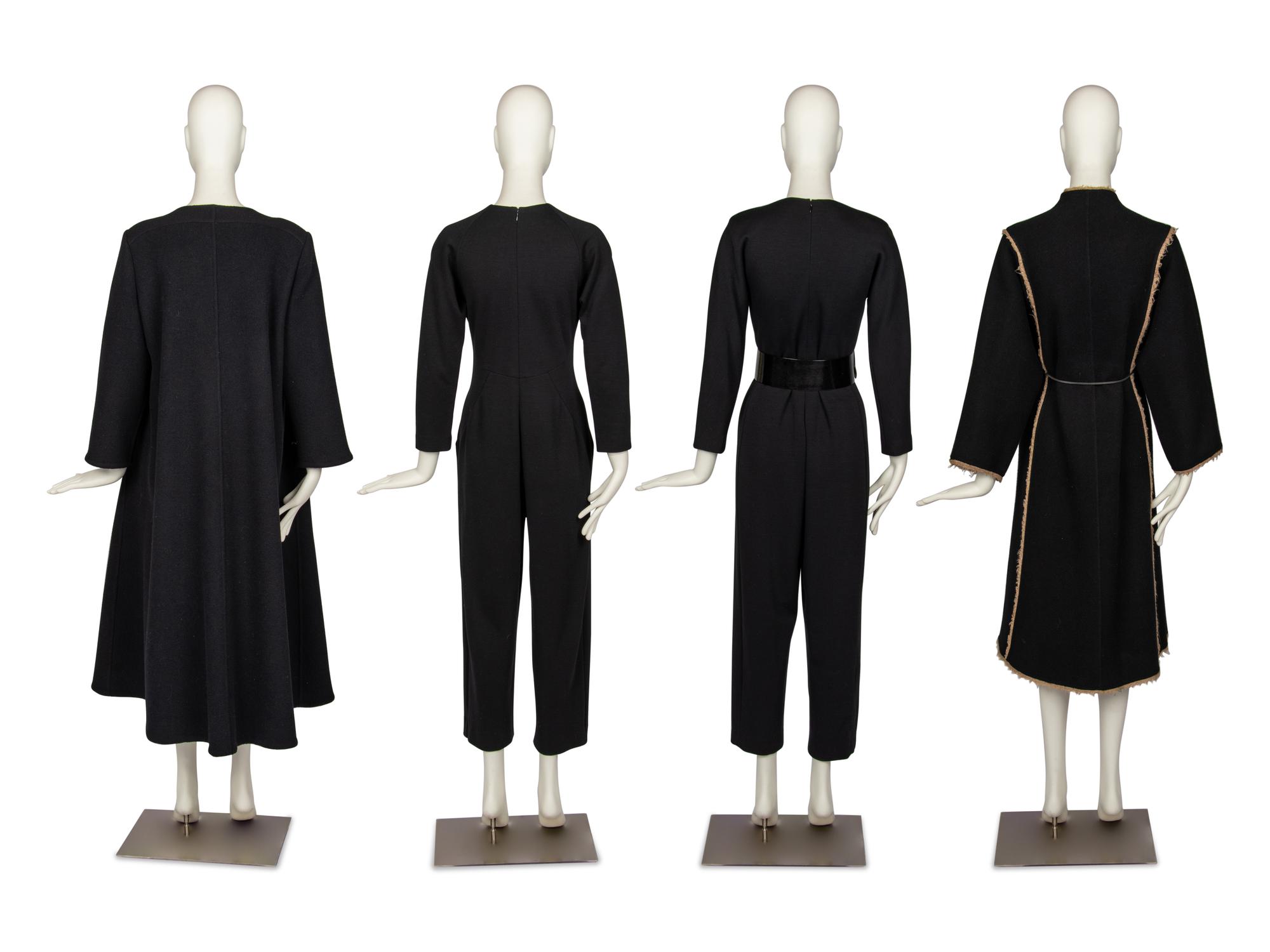 Four Geoffrey Beene Items: Two Coats & Two Jumpsuits, 1980-90s
