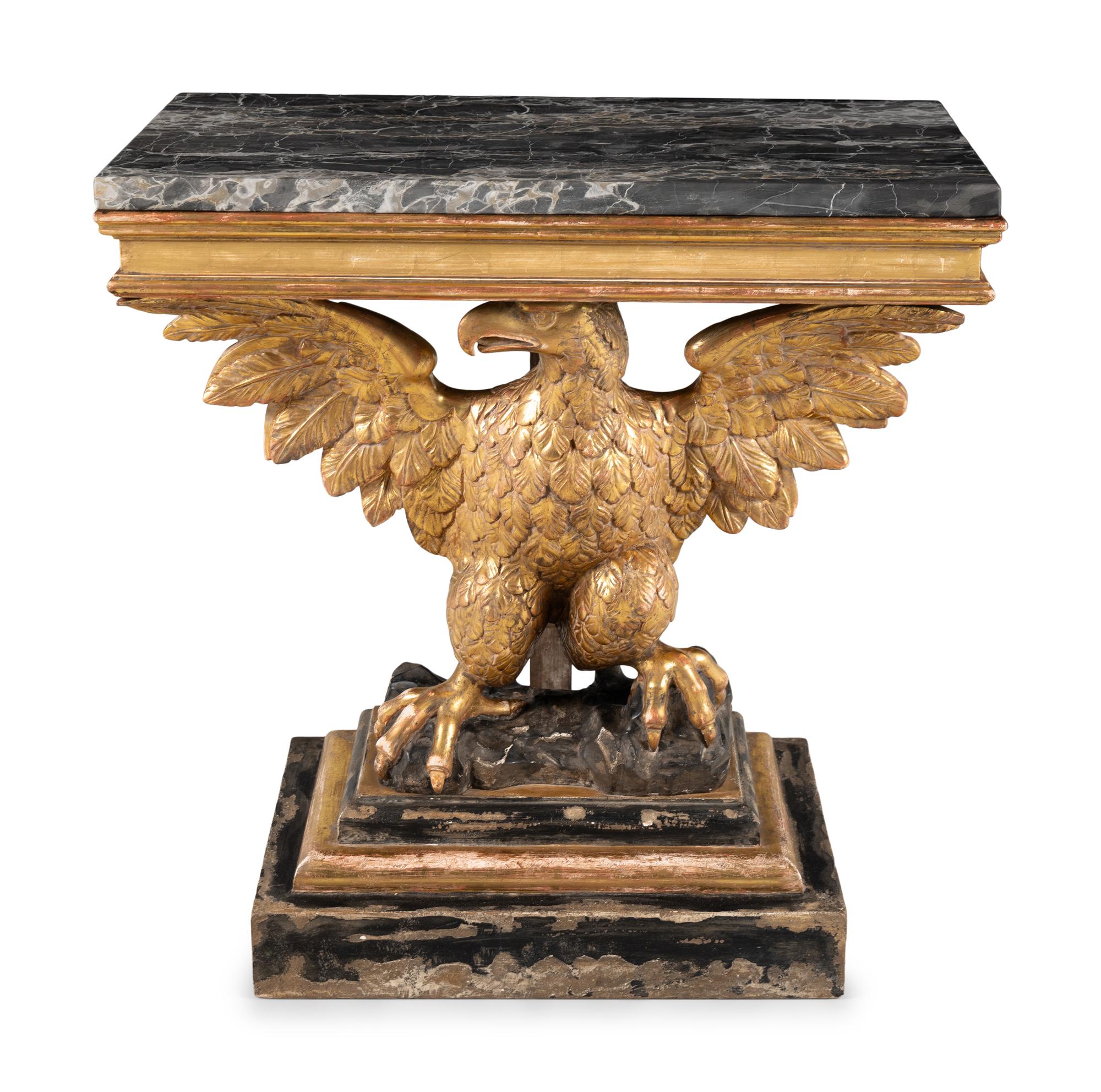 A George II Style Giltwood Marble-Top Pier Table