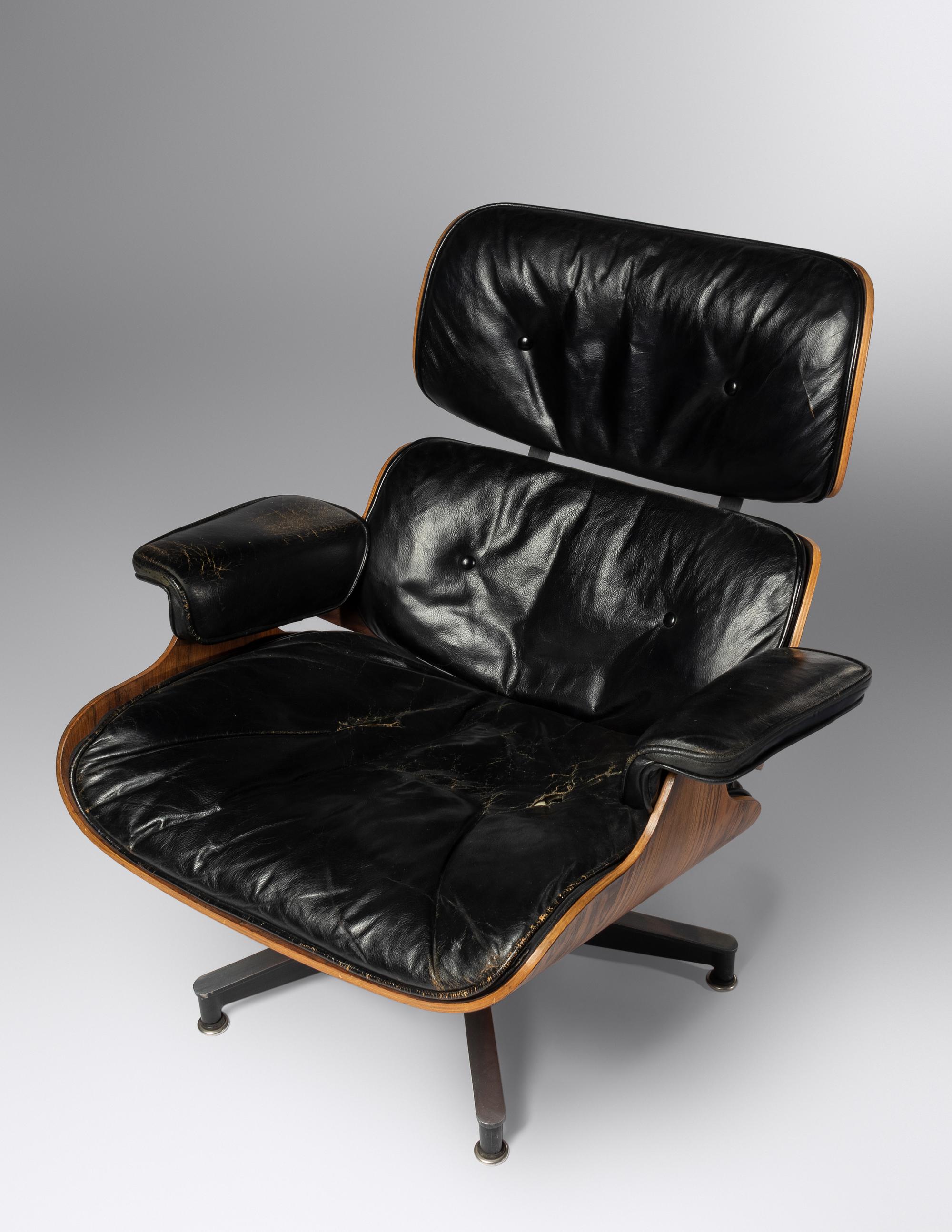 Lounge Chair and Ottoman, c. 1956 model 670 and model 671 Herman Miller, USA
