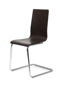 An Ebonized Wood and Metal Side Chair Height 36 1/2 inches. — MID 20TH CENTURY