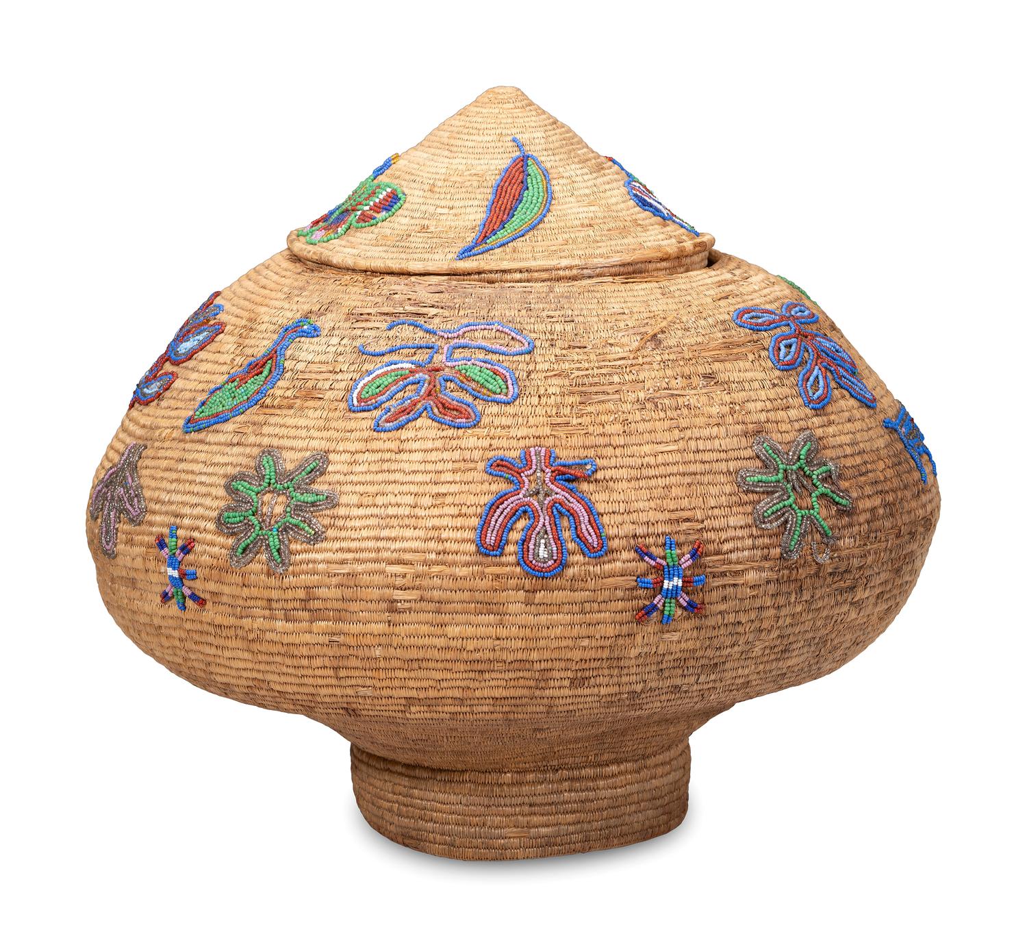 Native Alaskan Beaded Basket
